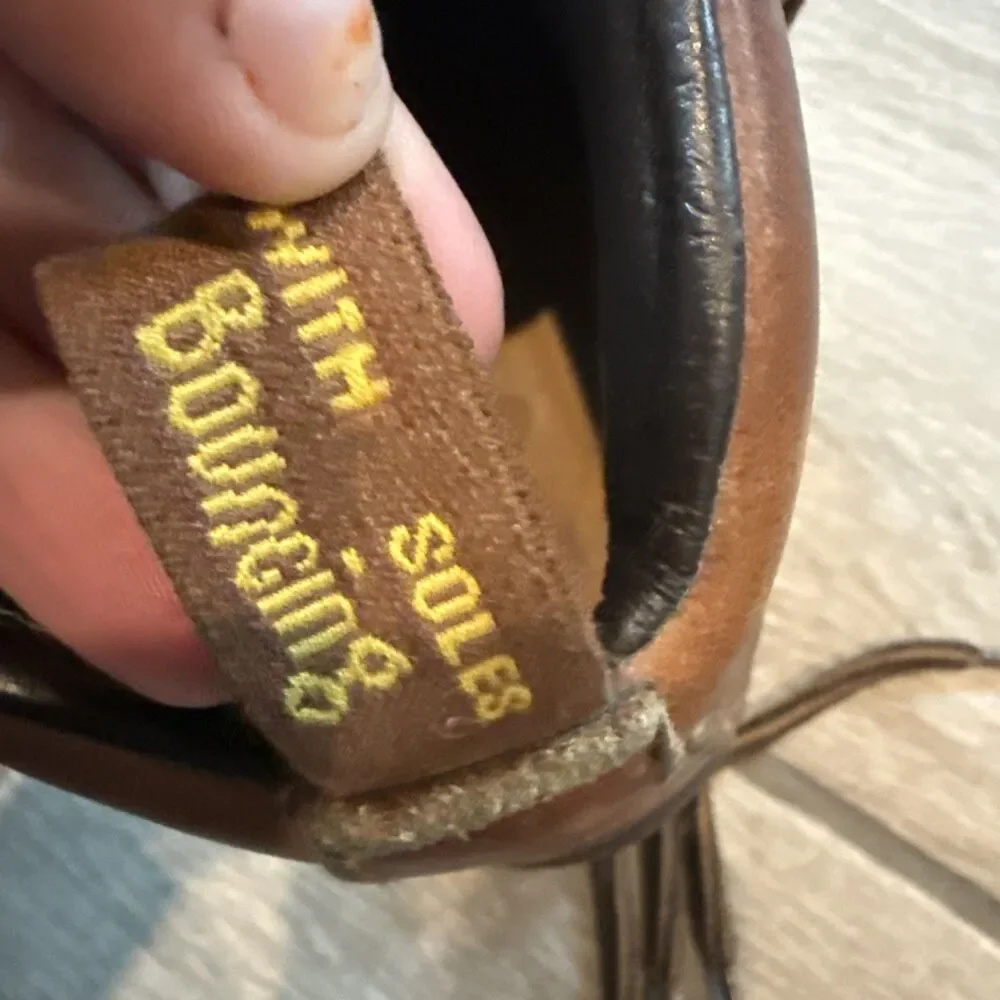 Vintage Dr Martens Brown Leather Boots Size 5 Made in England Lace Up